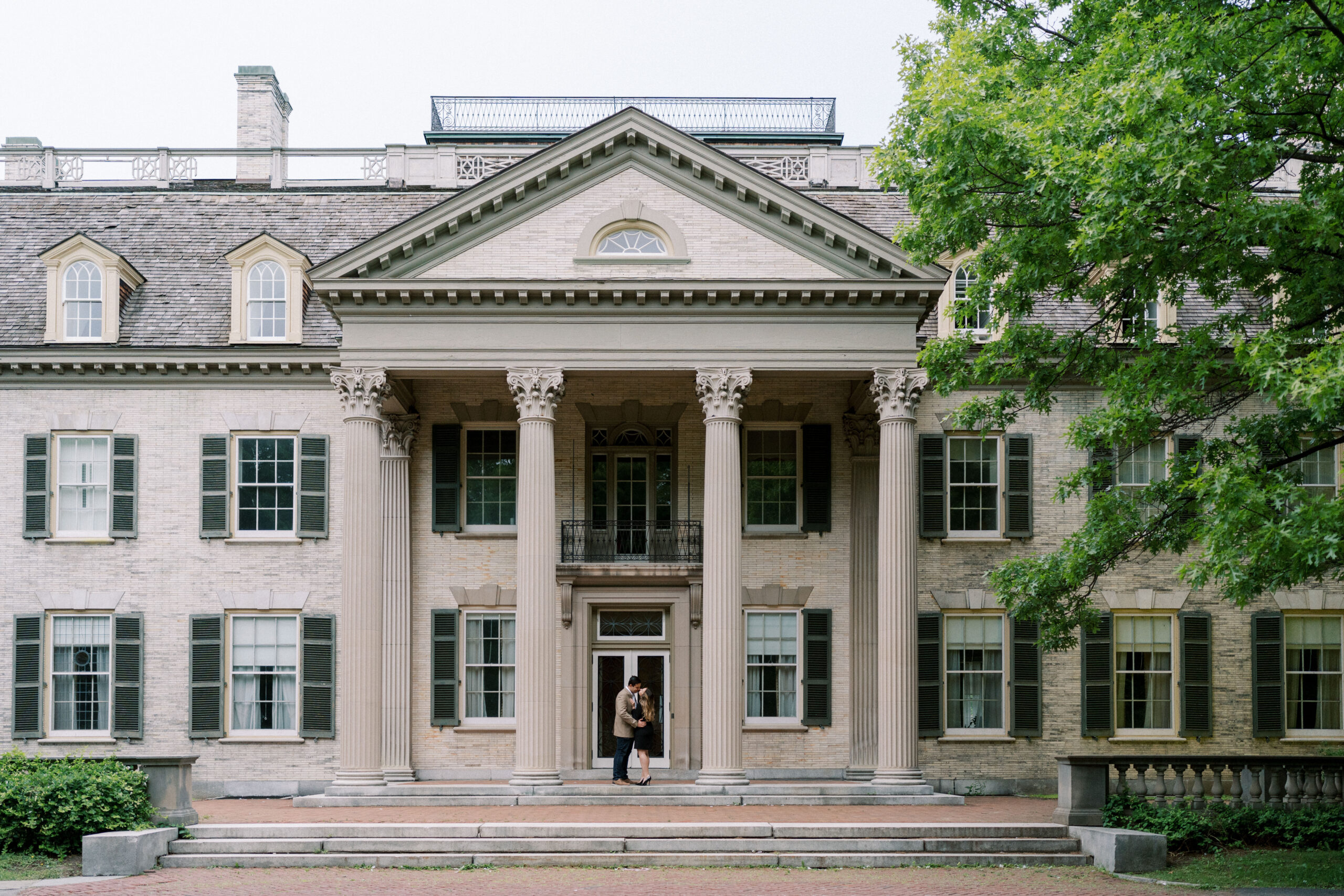 The front lawn of the George Eastman Museum