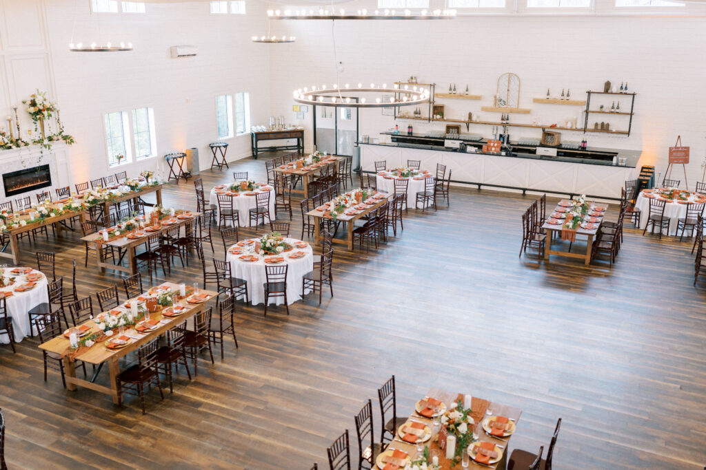 The ceremony space at Pomona at Blue Barn